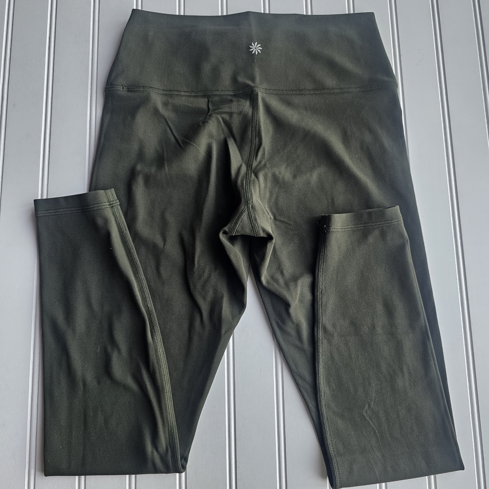 Athleta Transcend Tight Olive Green Leggings Womens Medium